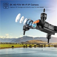 Foldable Drone with Dual 4k HD Camera Drone for Ki