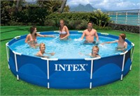 NEW Intex 12' X 30" Metal Frame Swimming Pool wit