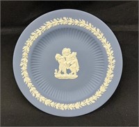 Wedgwood Cream on Blue Jasperware Plate 6.75"