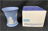Wedgwood Cream on Blue Jasperware Posy Vase