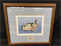 William C Morris Wigeon Duck Fine Art Print w/