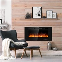 36'' Electric Fireplace Recessed Ultra Thin Heater