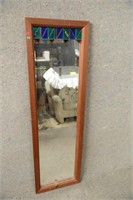 LARGE MIRROR W/STAINED GLASS ACCENTS 17"x58"
