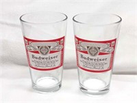Two Budweiser Glasses