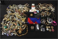 Large lot of Costume Jewelry (some silver, gold