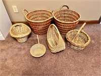 6 Baskets, one has handle missing