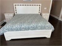 5pc White Bedroom Suite; king size bed (frame
