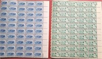 2 FULL SHEETS OF 3 CENT US POSTAGE STAMPS LOT 4-H
