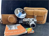Argus C44 35mm Film Camera w/ Flash & Case