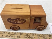 Wooden Charles Chips Bank