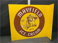 Double sided metal sign