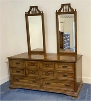 MCM Six Over Two Double Mirror Dresser by Drew