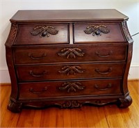 Faux Leather Top Bombay Chest