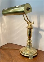 Brass Banker's Desk Lamp
