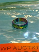 Size 7 multicolored hematite ring