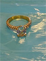 Size 7 gold colored cubic zirconia stone
