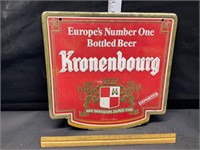 Cardboard beer sign