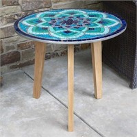 Decor Therapy 21.65" Mosaic Stained Glass EndTable