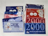 1997 - 2004 UNITED STATES MINT UNCIRCULATED SETS