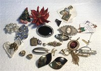 Large lot of Pins/Brooches/ Earrings