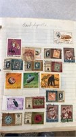 Stamp Album used postage 100+ loose leaf pages