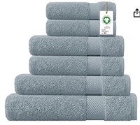 Delara 100% Organic Plush 6-Piece Towel Set