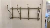 Metal hanging coat rack