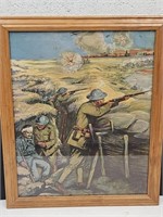 Copy Right 1918 Comrades In Arms Militry Framed