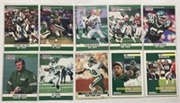 10 NFL Sports Cards - All Jets - Toon, Nagle &