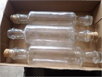 (3) Glass Rolling Pins