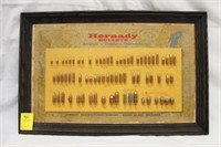 22" x 14.5" Vintage Hornaday Bullets Display