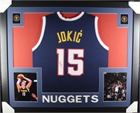 Autographed Nikola Jokic Custom Framed Jersey