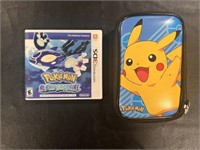 Pikachu Pokemon 3DS game and carrier