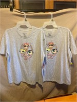 2 new women’s Powerpuff Girls T-shirts size XL