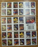 $39.60 60x first class forever stamps fruits and