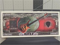 Bass guitar banknote