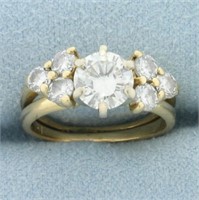 Diamond Engagement Ring and Wedding Band Bridal Se
