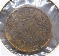 1867 Shield 2 Cent.