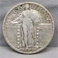1927 Standing Liberty Silver Quarter.