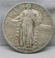 1930 Standing Liberty Silver Quarter.