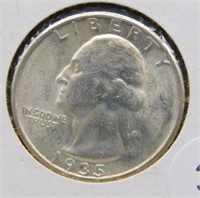 1935 GEM Washington Silver Quarter.