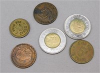 (6) Assorted Foreign Coins.