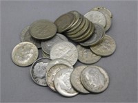 $3.00 Face Value of Roosevelt Silver Dimes.