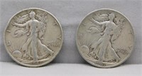 1941-S and 1947 Walking Liberty Silver Half