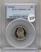 1994-S PCGS PR69DCAM Jefferson Nickel.