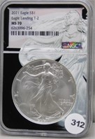 2021 T-2 NGC MS70 Silver Eagle.