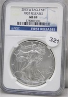 2013 West Point NGC MS69 Silver Eagle.