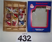 Vintage Glass Ornaments in Box