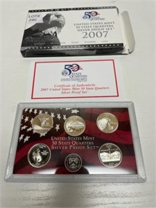 2007 US Mint Silver Quarter Set