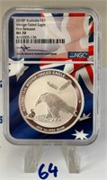 2018-P AUSTRALIA 1oz Silver Round Eagle MS70 NGC